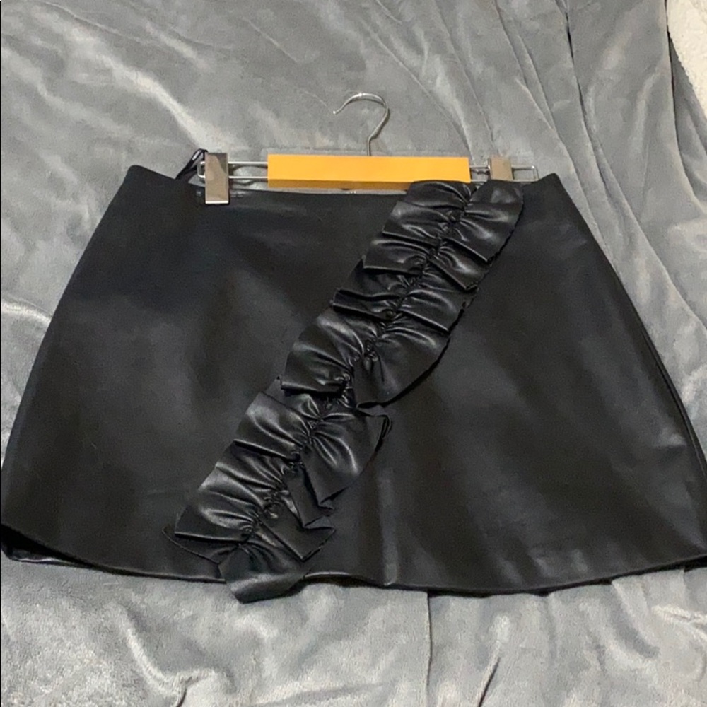 Faux leather skirt